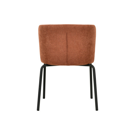 Chaise empilable Breack - tissu marron rouge