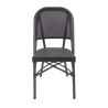 Chaise de bistrot Paris - textile empilable - wengé mesh noir