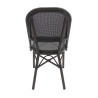 Chaise de bistrot Paris - textile empilable - wengé mesh noir
