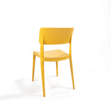 Chaise Wing - empilable en polypropylène - jaune moutarde