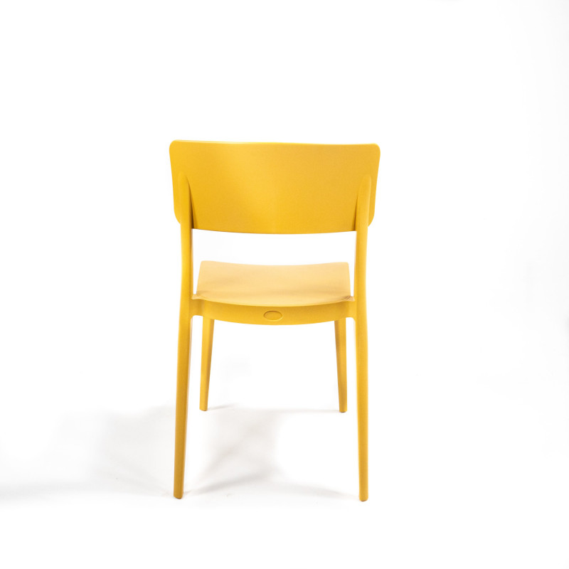 Chaise Wing - empilable en polypropylène - jaune moutarde