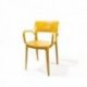 Chaise Wing - polypropylène empilable avec accoudoirs - jaune moutarde
