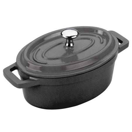 Mini faitout rond en fonte noir contenance 90 cl Ø140 mm