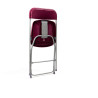 Chaise de congrès Budget - pliable et empilable - Gris/Bordeaux - structure en acier - 43x49x80cm