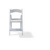 Chaise de congrès / mariage pliable et empilable - polypro blanc - siège rembourré synthétique - 45x45x78cm