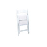 Chaise de congrès / mariage pliable et empilable - polypro blanc - siège rembourré synthétique - 45x45x78cm