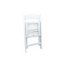 Chaise de congrès / mariage pliable et empilable - polypro blanc - siège rembourré synthétique - 45x45x78cm