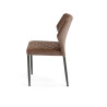 Chaise empilable Cognac Louis - revêtement synthétique ignifugé - 49x57,5x81,5cm