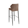 Tabouret de bar Cognac Louis  - revêtement synthétique ignifugé - 50x47x105cm - empilable