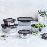 Conteneur carré Ecoinox 650 ml - Inox 18/10 - 14x14x7,5 cm