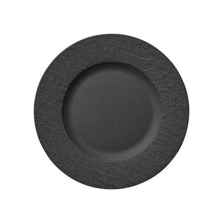 Assiette plate Ø22 cm porcelaine noire - Collection The Rock Black