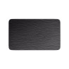 Assiette / Plat rectangulaire 28x17 cm porcelaine noire - Collection The Rock Black