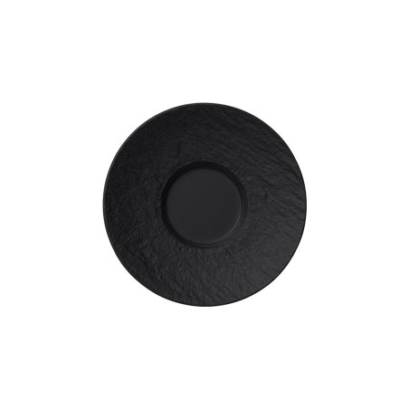 Sous-tasse à café Ø12 cm porcelaine noire - Collection The Rock Black