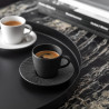 Sous-tasse à café Ø12 cm porcelaine noire - Collection The Rock Black - 6 pièces