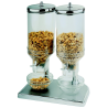 Distributeur à céréales double inox 2 x 4,5L 22x35x52 cm