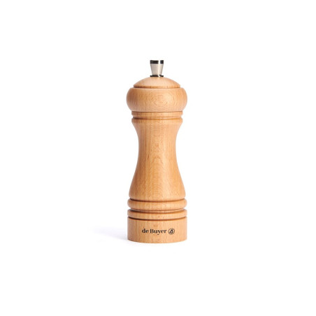 Moulin à sel Java bois naturel H14 cm mécanisme acier