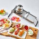Mandoline Ultra avec double lame et 3 peignes julienne 2/4/10 mm et poussoir inox