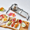Mandoline Ultra avec double lame et 3 peignes julienne 2/4/10 mm et poussoir inox