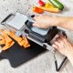 Mandoline Ultra avec double lame et 3 peignes julienne 2/4/10 mm et poussoir inox