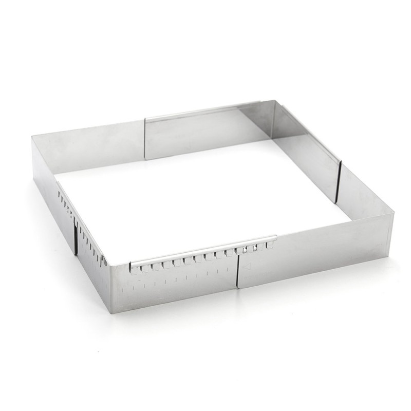 Cadre inox extensible 16x16x5 cm à 30x30x5 cm