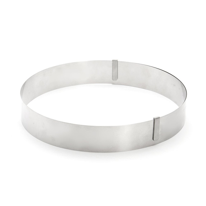 Cercle inox extensible Ø18 à 36 cm Ht.4,5 cm