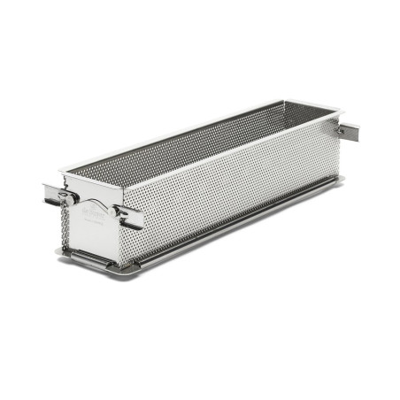 Moule à pâté croûte pliable inox perforé - 35x7x7,5 cm