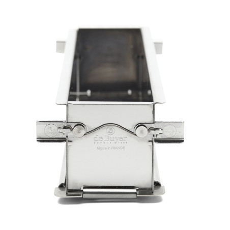 Moule à pâté croûte pliable inox perforé - 35x7x7,5 cm