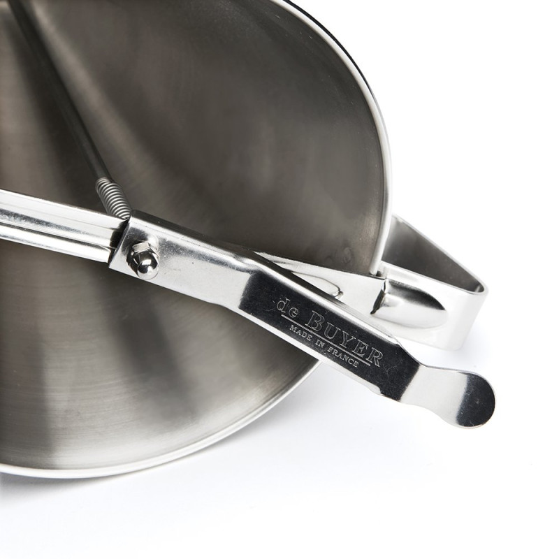 Entonnoir à piston 3,3L tout inox avec 2 douilles  et buse Ø15mm - Ø20x38 cm