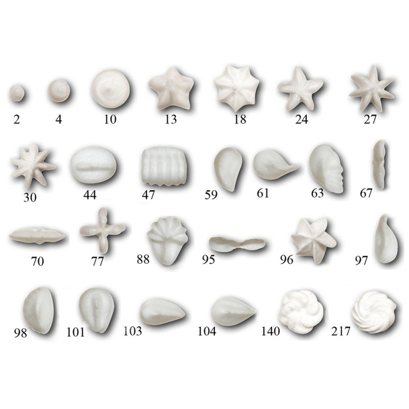 Assortiment de douilles de décoration - 26 douilles + 1 adaptateur - Douilles fines en inox