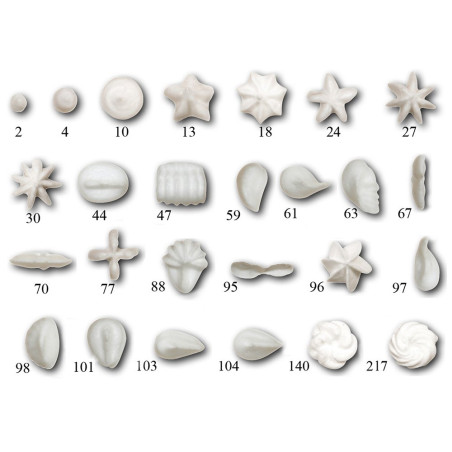 Assortiment de douilles de décoration - 26 douilles + 1 adaptateur - Douilles fines en inox