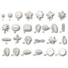 Assortiment de douilles de décoration - 26 douilles + 1 adaptateur - Douilles fines en inox