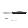 Couteau noir office manche polypro - Lame 8,5cm