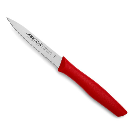 Couteau rouge spécial tomate - Lame crantée 10cm