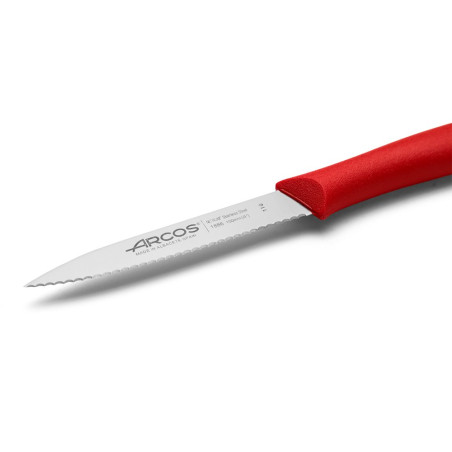 Couteau rouge spécial tomate - Lame crantée 10cm