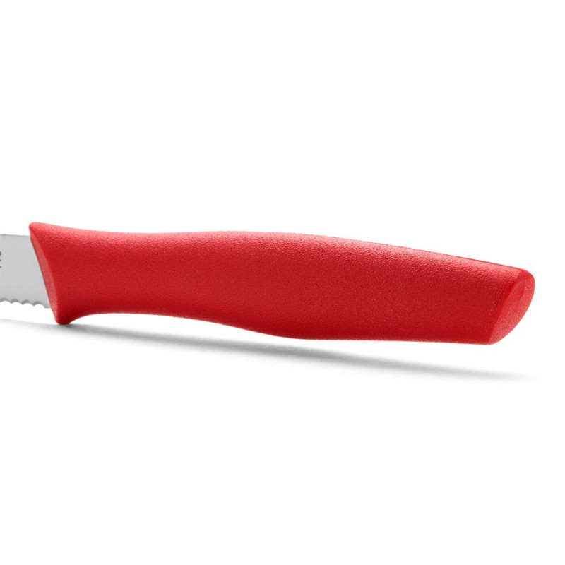 Couteau rouge spécial tomate - Lame crantée 10cm