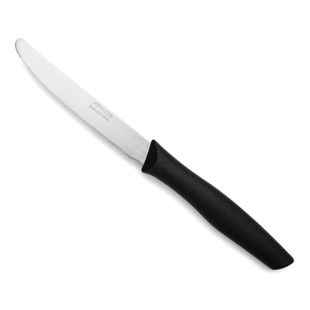Couteau de table cranté manche polypro Lame 11cm noir