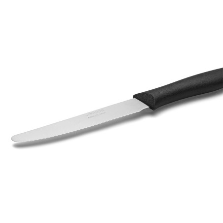 Couteau de table cranté manche polypro Lame 11cm noir