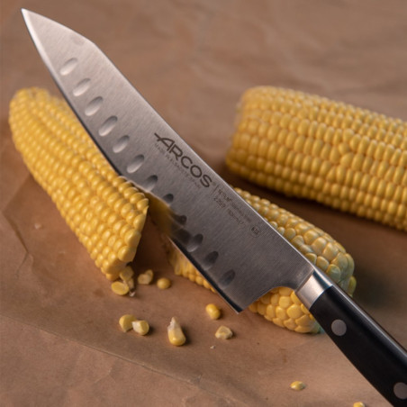 Couteau Rocking Santoku Opéra - Lame 18cm alvéolée Silk Edge