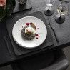 Assiette coupe plate Ø29 cm porcelaine blanche Collection New Moon - 290 x 290 x 25 mm - 6 pièces