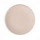 Assiette coupe plate Ø24 cm porcelaine beige Collection New Moon - 240 x 240 x 25 mm