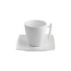 Tasse et sous-tasse YONG 18 cl col. Blanc - Porcelaine