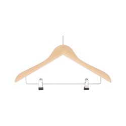 Cintre en bois avec pince jupe - Antivol