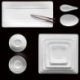 Assiette à pain 16x16 cm - porcelaine blanche - Collection Modern Grace