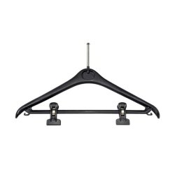 Cintre plastique - pince jupe - noir