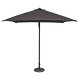 Parasol Eolo - Anthracite / Toile noire - 4,54 kg - Ø tube 4,8 cm - Toile 250x250 cm - Ht totale 266 cm