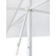 Parasol EOLO PURETI - Blanc / Toile blanche - 9 kg - Ø tube 4,8 cm - Toile 250x250 cm - Ht totale 266 cm