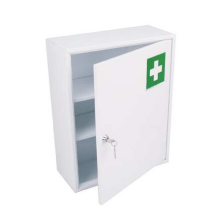 Armoire à pharmacie 1 porte métal blanc - 350x150x450 mm