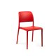Chaise RIVA BISTROT polypro et fibre de verre empilable - Rouge