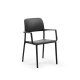 Fauteuil RIVA polypro et fibre de verre empilable - Anthracite