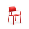 Fauteuil RIVA polypro et fibre de verre empilable - Rouge
